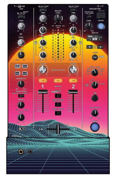Pioneer DJ DJM 450 Skin Synthwave Horizon